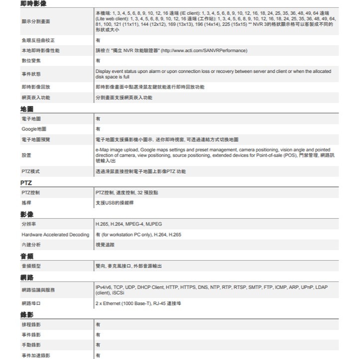 昌運監視器 ACTi INR-407 256路 機架式 NVR錄影主機 8硬碟 物聯網資安認證 請來電洽詢-細節圖3