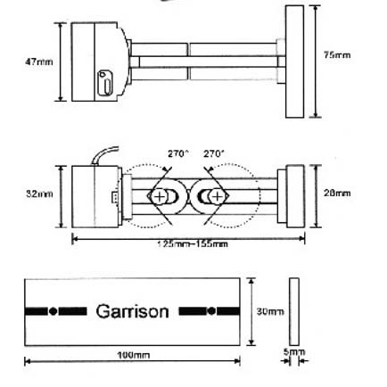 昌運監視器 Garrison AT-840 上裝式鐵捲門感應器 兩段旋轉式支架-細節圖3