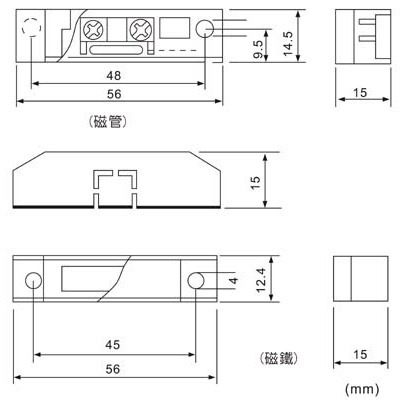 昌運監視器 Garrison LK-154 磁磺開關 磁磺偵測 電阻性負載 三向配線方式 乳白色-細節圖3