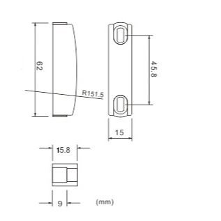 昌運監視器 Garrison LK-155 磁磺開關 磁磺偵測 電阻性負載 導線配線 乳白色-細節圖3