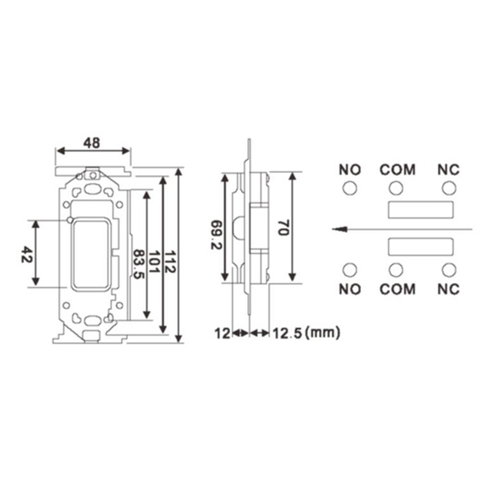 昌運監視器 Garrison LK-4500A 緊急押扣開關 單輸出 NO / NC輸出接點-細節圖4