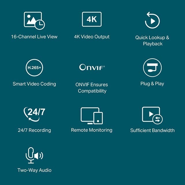 TP-LINK 昌運監視器 VIGI NVR2016H 16路 網路監控主機 監視器主機 (NVR) 雙硬碟-細節圖6
