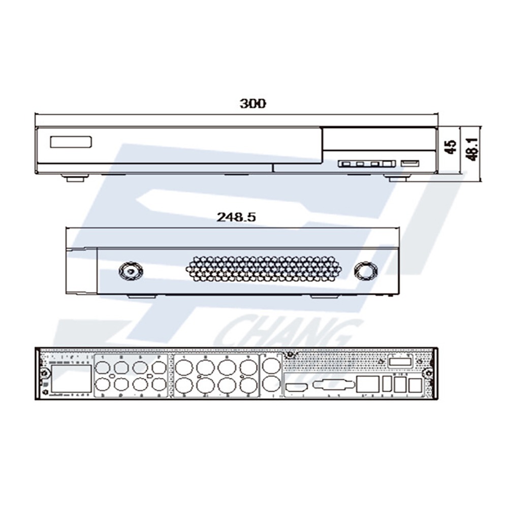 昌運監視器 昇銳 HS-HU8311(取代HS-HQ8311) 8路 H.265+ DVR 多合一錄影主機 支援同軸音頻-細節圖3