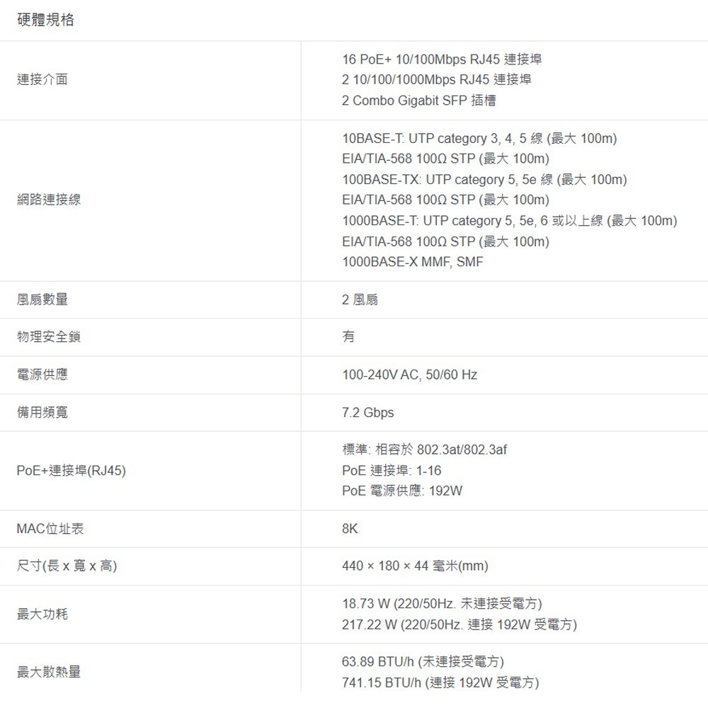 TP-LINK 昌運監視器 TL-SL1218MP 2埠Gigabit非管理型PoE交換器10/100/1000Mbp-細節圖2