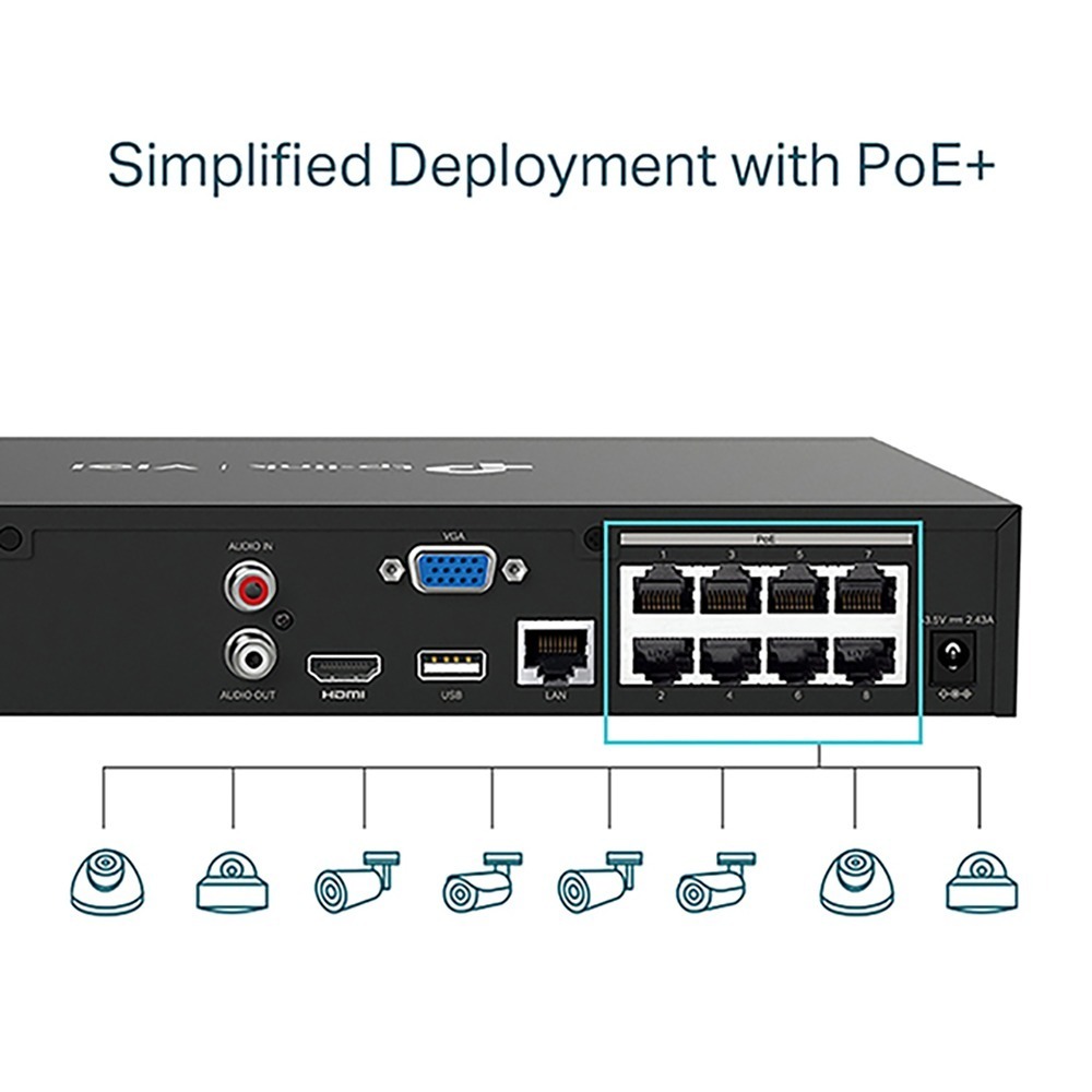 TP-LINK 昌運監視器組合 VIGI NVR1008H-8MP 主機+VIGI C220I 2MP半球網路攝影機*6-細節圖10