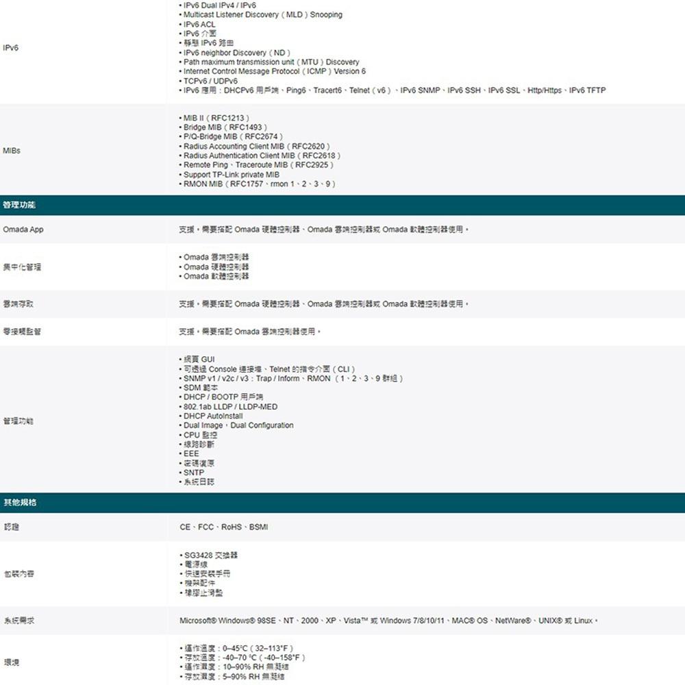 TP-LINK 昌運監視器 TL-SG3428 JetStream 24埠GigabitL2管理型交換器 4個SFP插槽-細節圖7