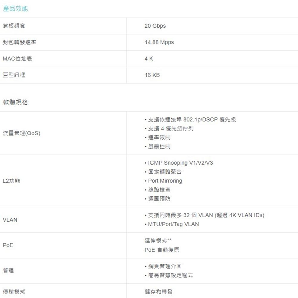TP-LINK 昌運監視器 TL-SG1210MPE 10埠 Gigabit 簡易智慧型交換器 8埠PoE+-細節圖4