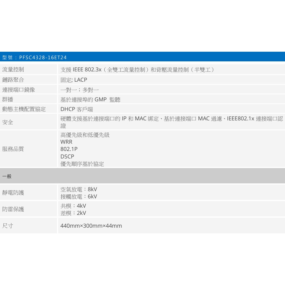 昌運監視器 SAMPO聲寶 PFSC4328-16ET24 16埠 PoE網路交換器 100Mbps-細節圖3