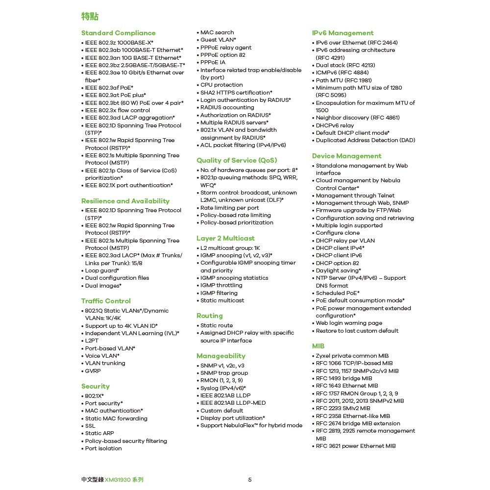 昌運監視器 ZYXEL 合勤 XMG1930-30HP 24埠2.5G智慧型網管交換器-細節圖6