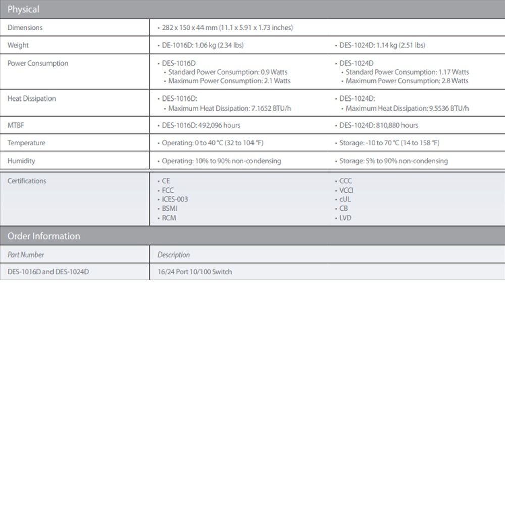 昌運監視器 D-LINK 友訊 DGS-1024D 24埠 桌上型乙太網路交換器-細節圖3