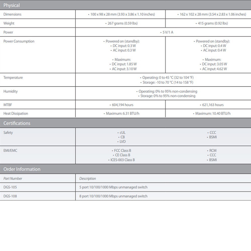 昌運監視器 D-LINK 友訊 DGS-108 8埠Gigabit 桌上型無網管交換器-細節圖3