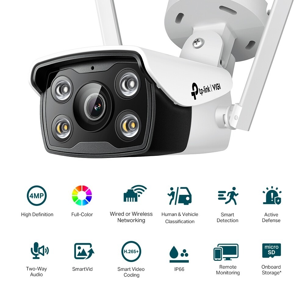 TP-LINK 昌運監視器組合 VIGI NVR1004H-4P 4路主機+VIGI C340-W 4MP網路攝影機*2-細節圖5