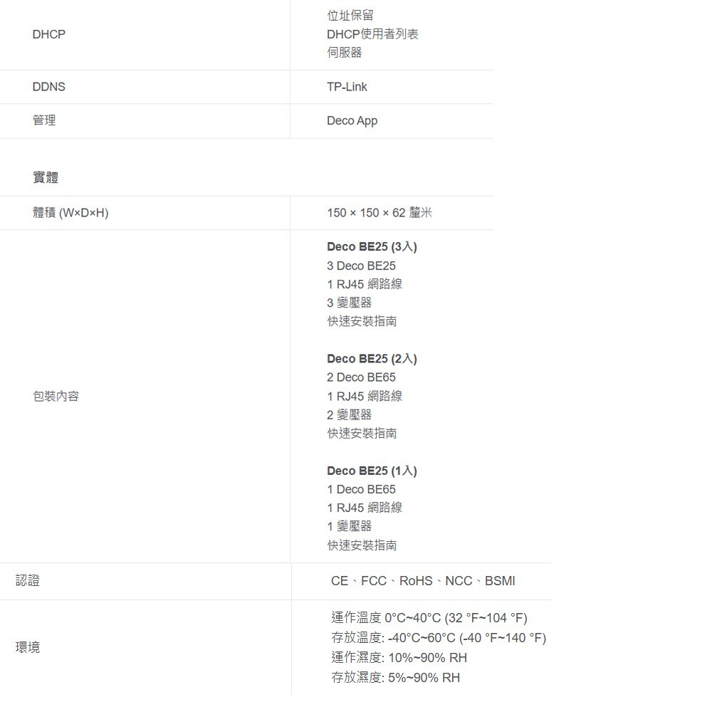TP-LINK 昌運監視器 DECO BE25 BE5000 WiFi 7  雙頻 WIFI分享器 3入 (三入)-細節圖5