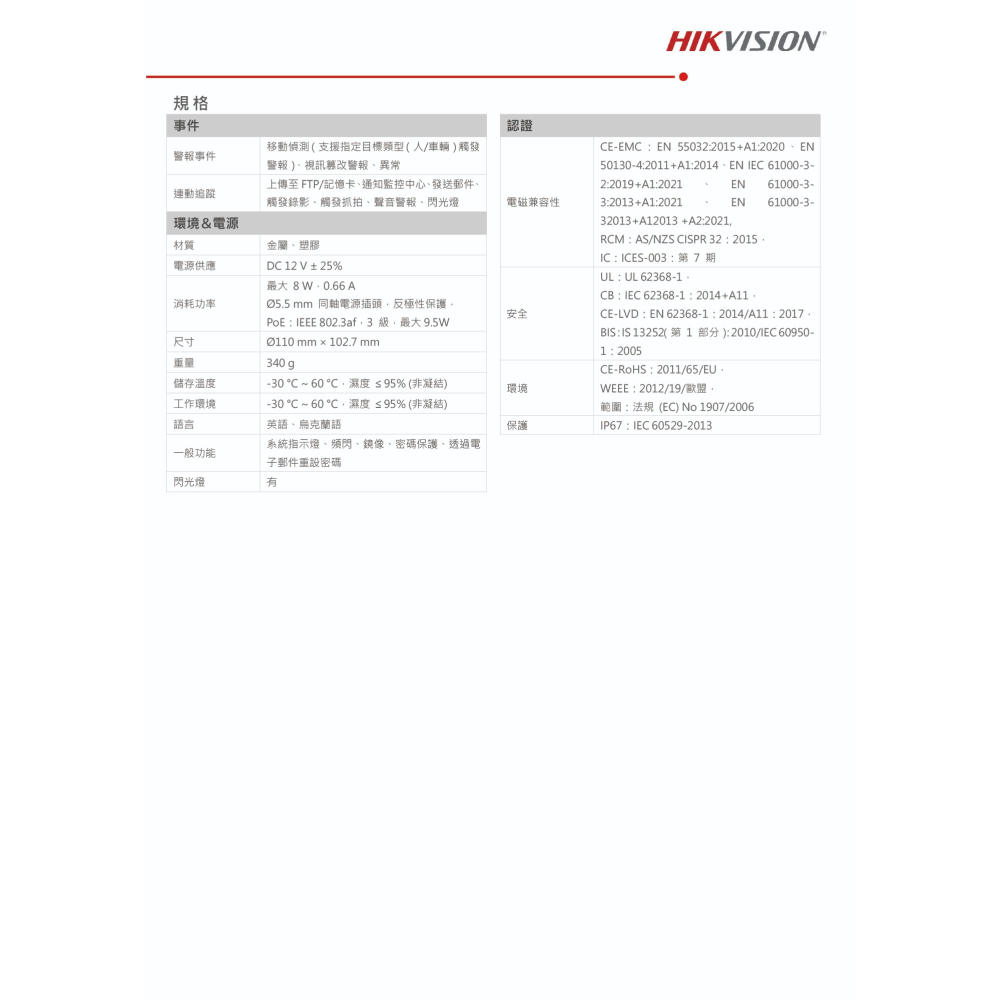 昌運監視器 海康 DS-2CD1363G2-LIUF 600萬 智慧雙光聲音半球型攝影機 人車偵測 智慧雙光-細節圖4