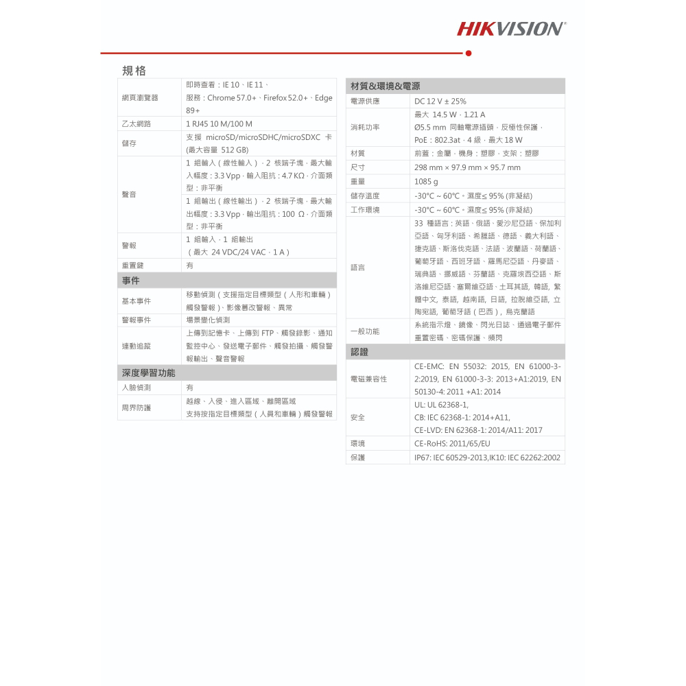 昌運監視器 海康 DS-2CD2667G2HT-LIZS 600萬 全彩變焦智慧雙光槍型網路攝影機 人車偵測 智慧雙光-細節圖4