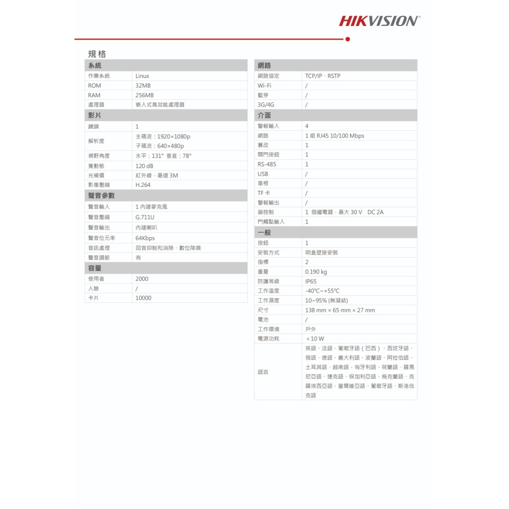 昌運監視器 海康影視對講機套裝 手機對講 手機開鎖 7吋觸控式網路室內機 1台門口機＋1台室內機-細節圖6