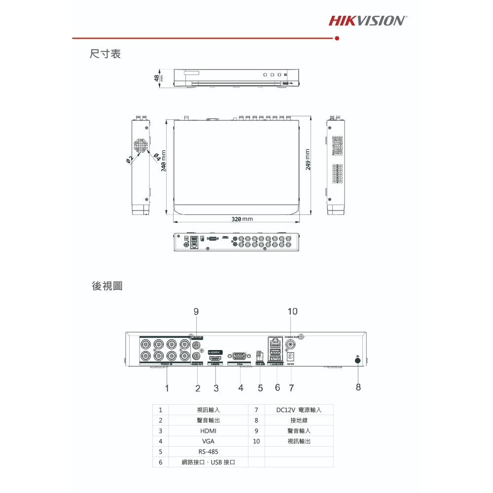 昌運監視器 海康 iDS-7208HUHI-M1/X 8路500萬DVR硬碟錄影機支援800萬攝影機 主機＋8TB硬碟-細節圖4