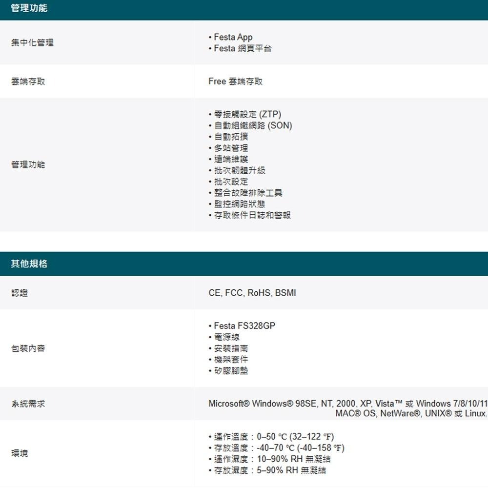 TP-LINK 昌運監視器 Festa FS328GP 28埠 Gigabit 智慧型交換器 含24埠PoE+-細節圖5