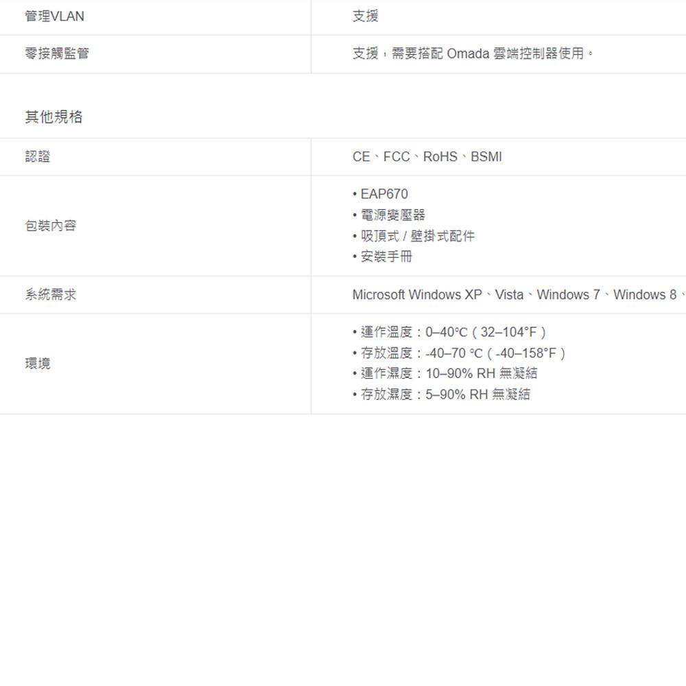 TP-LINK 昌運監視器 Omada EAP670 AX5400 吸頂式 WiFi 6 基地台 無線AP-細節圖6