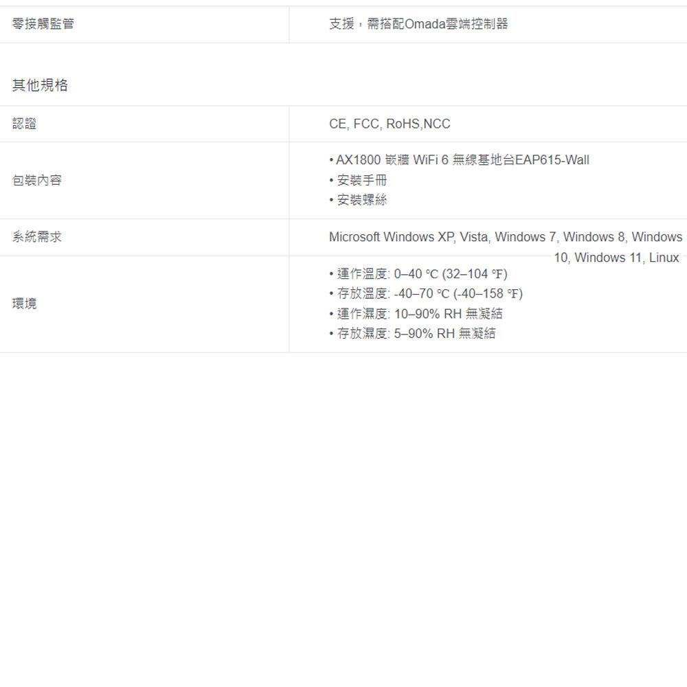 TP-LINK 昌運監視器 Omada EAP615-Wall AX1800 WiFi 6 嵌牆式無線基地台-細節圖6