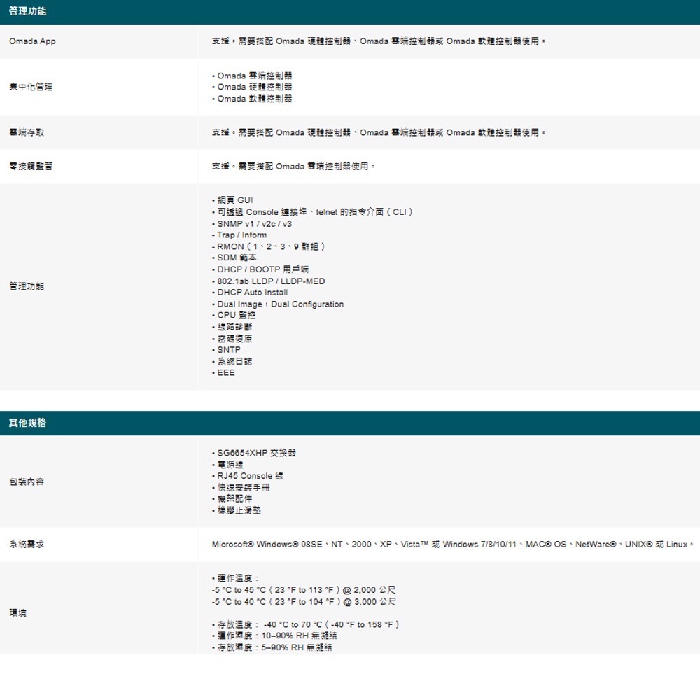 TP-LINK 昌運監視器 SG6654XHP Omada 48埠 Gigabit 可堆疊 L3管理型 PoE+交換器-細節圖6