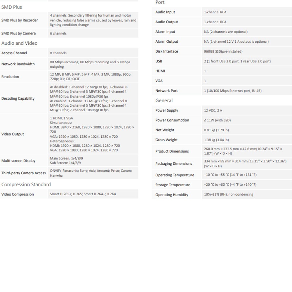 昌運監視器 大華 DHI-NVR4108HS-4KS3 8路 4k NVR監控主機-細節圖4