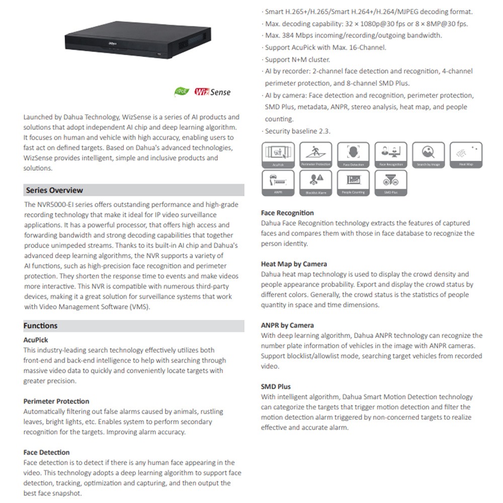 昌運監視器 大華 DHI-NVR5208-8P-EI 8路 2HDD 1U 網路錄影主機-細節圖2