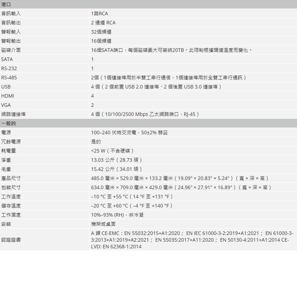 昌運監視器 大華 DHI-NVR616RH-32-XI 32路 3U 16HDD 網路錄影機 (請來電洽詢)-細節圖5