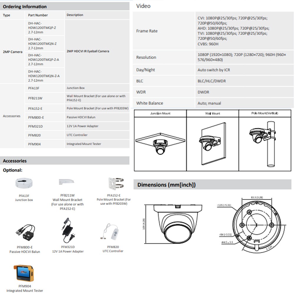 昌運監視器 大華 DH-HAC-HDW1200TMQN-Z-A 200萬畫素 HDCVI 紅外線半球型攝影機-細節圖4