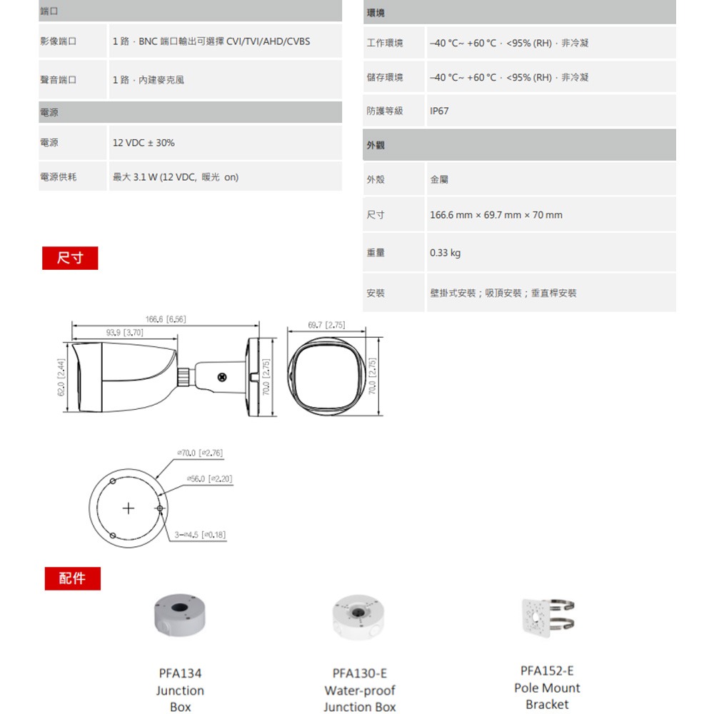 昌運監視器 大華 DH-HAC-HFW1500CM-IL-A 500萬畫素 智慧雙光定焦槍型攝影機-細節圖3