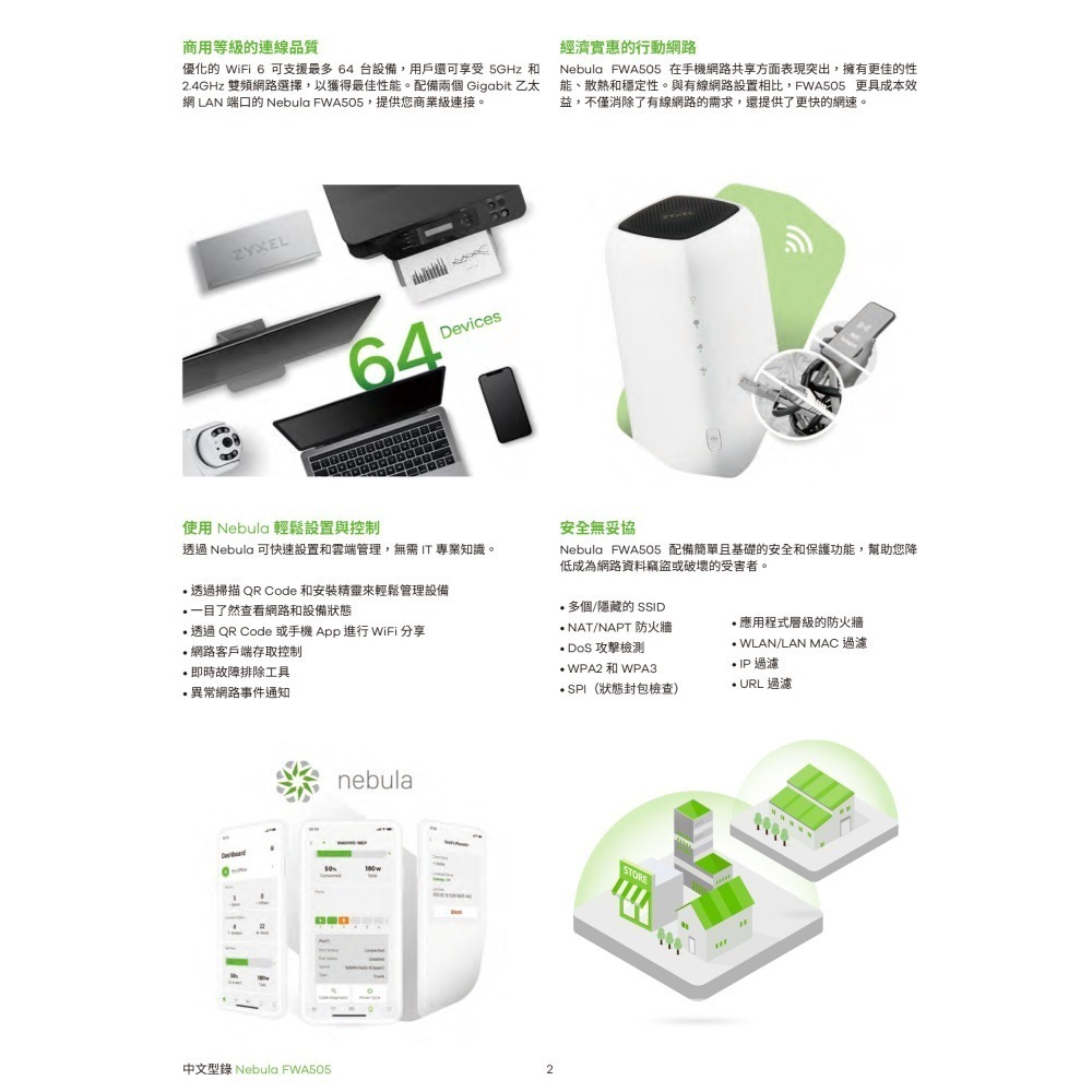 昌運監視器 ZYXEL 合勤 Nebula FWA505 室內型商用 5G NR AX1800 WiFi 6室內路由器-細節圖3