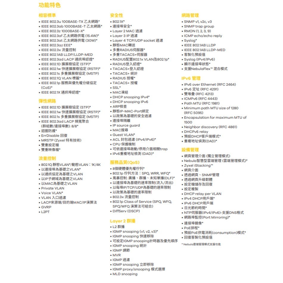 昌運監視器 ZYXEL 合勤 GS1920-8HPv2(GS1920-8HP v2)8埠GbE PoE智慧型網管交換器-細節圖7