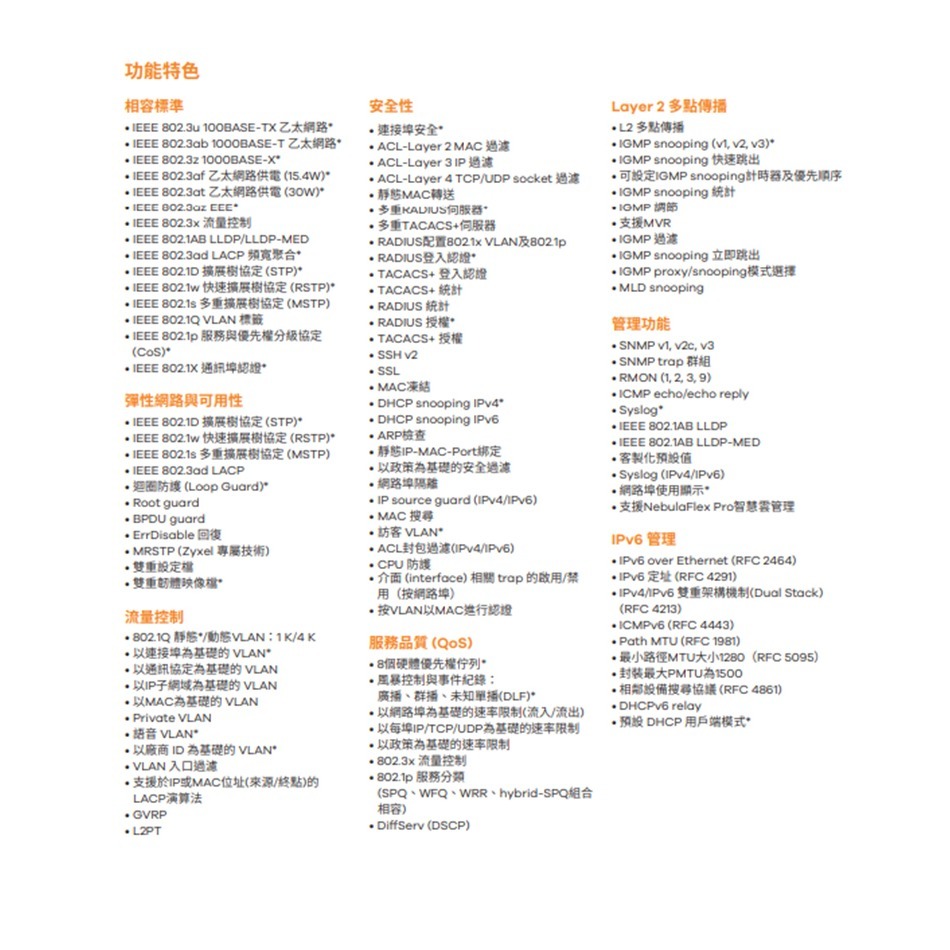 昌運監視器 ZYXEL 合勤 GS2220-28(MIT) 24埠GbE L2交換器-細節圖7