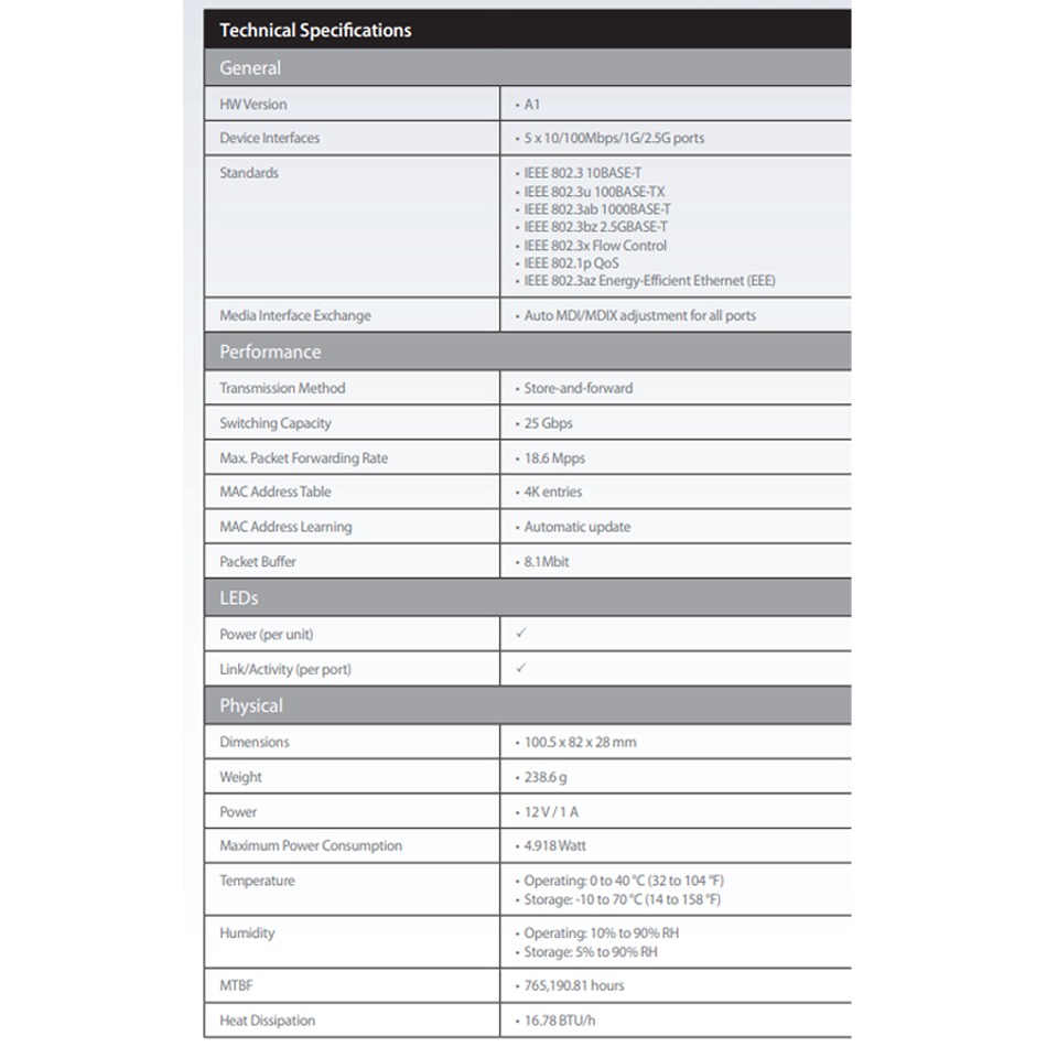 昌運監視器 D-LINK 友訊 DMS-105 5埠無網管Multi-Gigabit多網速交換器-細節圖5