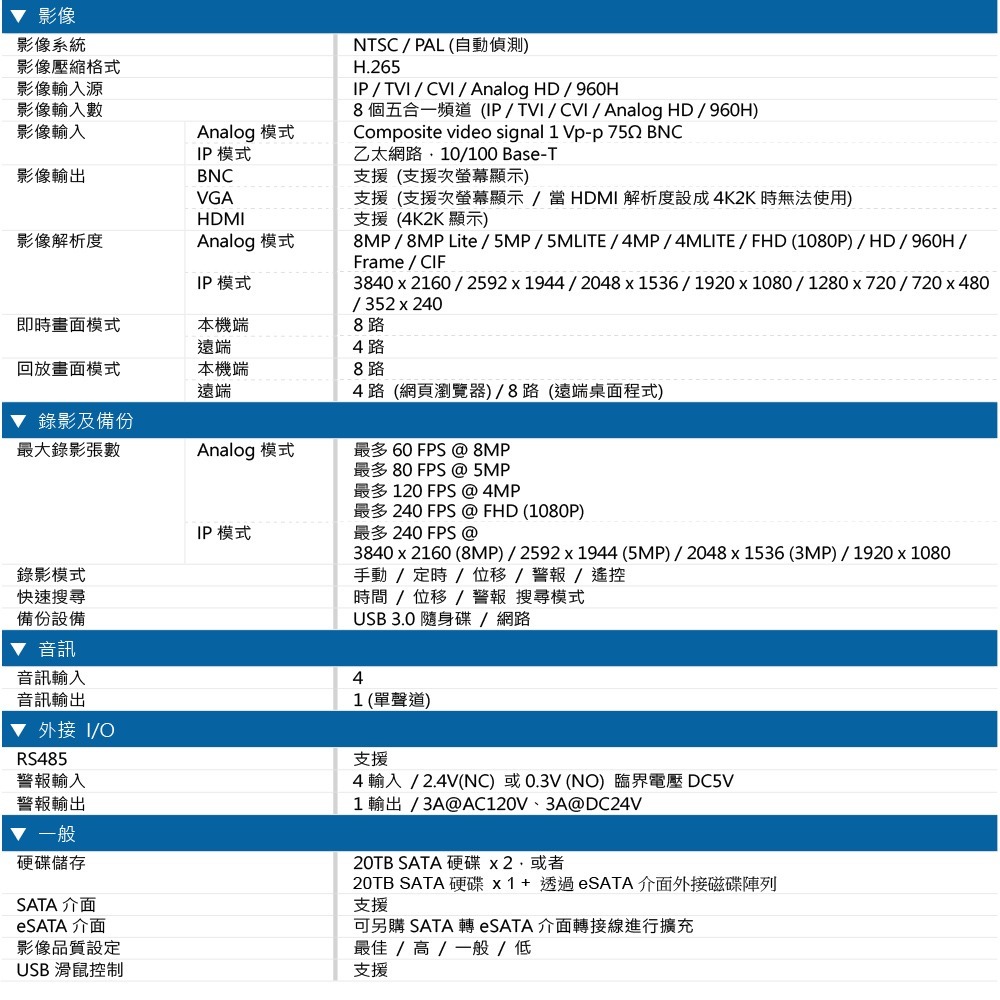 昌運監視器 AVTECH陞泰 DGD2109AX-U1 8路 五合一 XVR 錄影主機 支援雙硬碟-細節圖2