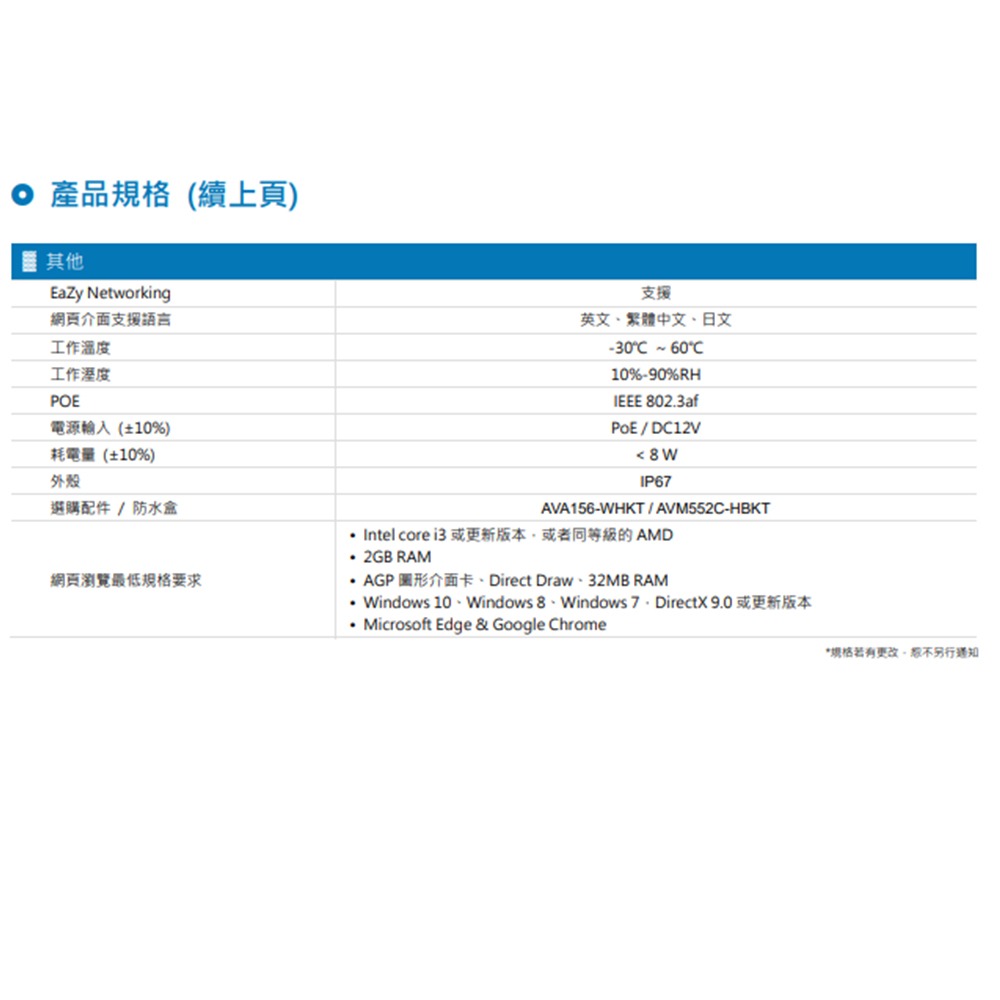 昌運監視器 AVTECH陞泰組合 DGH1107BX-U1 9路 主機+DGM2103SVT 2MP 槍型攝影機*8-細節圖6