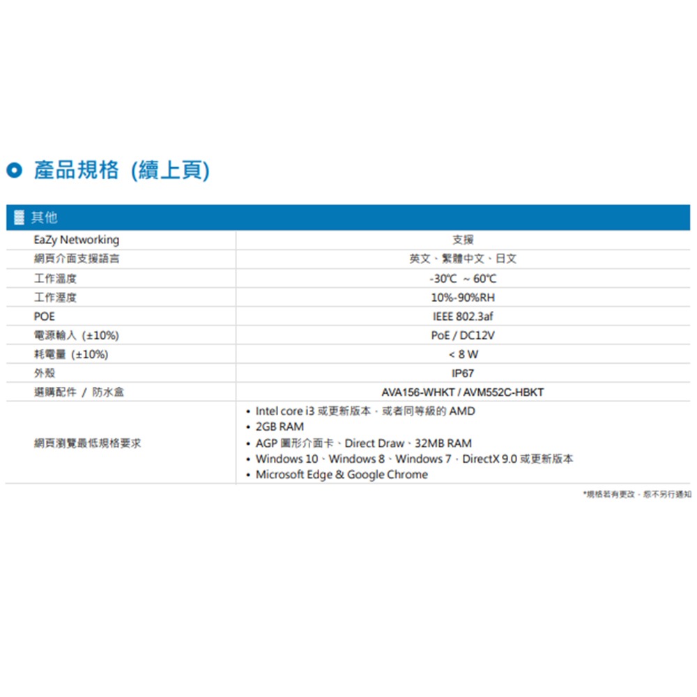昌運監視器 AVTECH陞泰組合 DGH1107BX-U1 9路 主機+DGM5103SVT 5MP 槍型攝影機*8-細節圖6