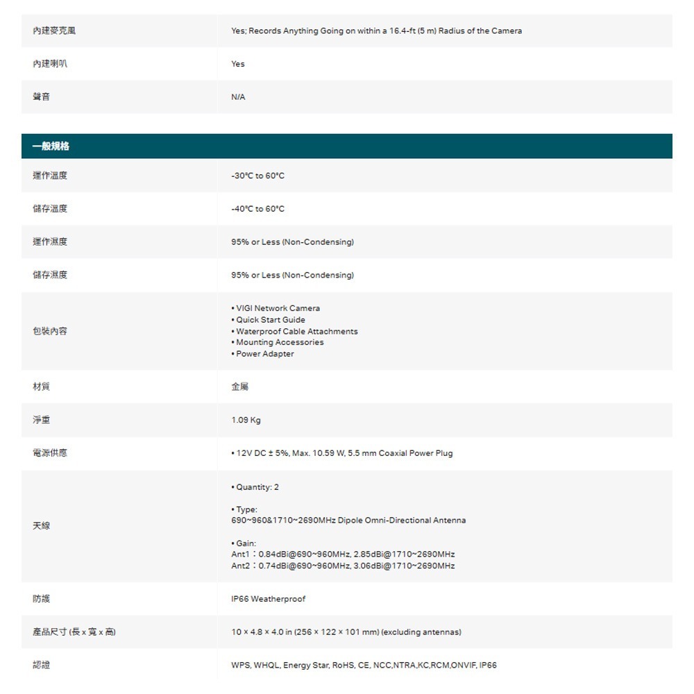 TP-LINK 昌運監視器 InSight S345-4G VIGI 4MP 戶外全彩4G槍型監視器/商用網路監控攝影機-細節圖7