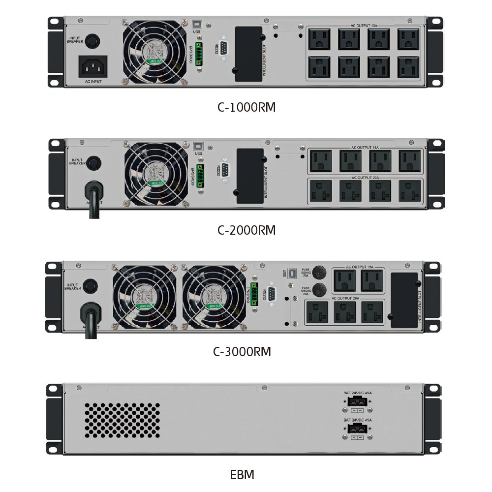 昌運監視器 Eaton伊頓飛瑞 C-1000RM(C1000RM) 機架在線式 1KVA 110V UPS不斷電系統-細節圖3