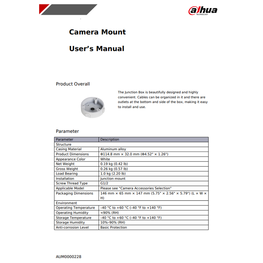 昌運監視器 大華 DH-PFA136 接線盒-細節圖2