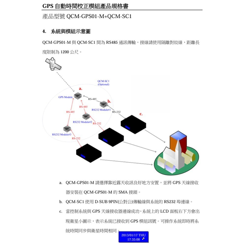 昌運監視器 QCM-GPS01-M+QCM-SC1 GPS自動時間校正模組-細節圖3