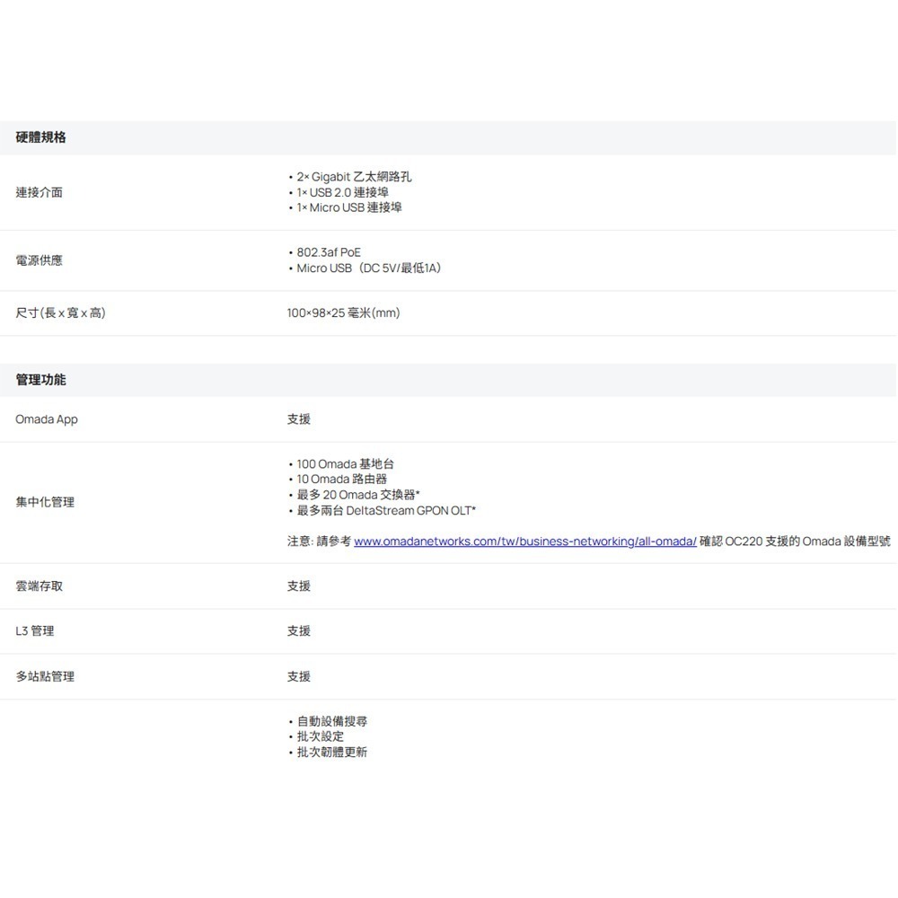 TP-LINK 昌運監視器 OC220 Omada硬體控制器-細節圖2