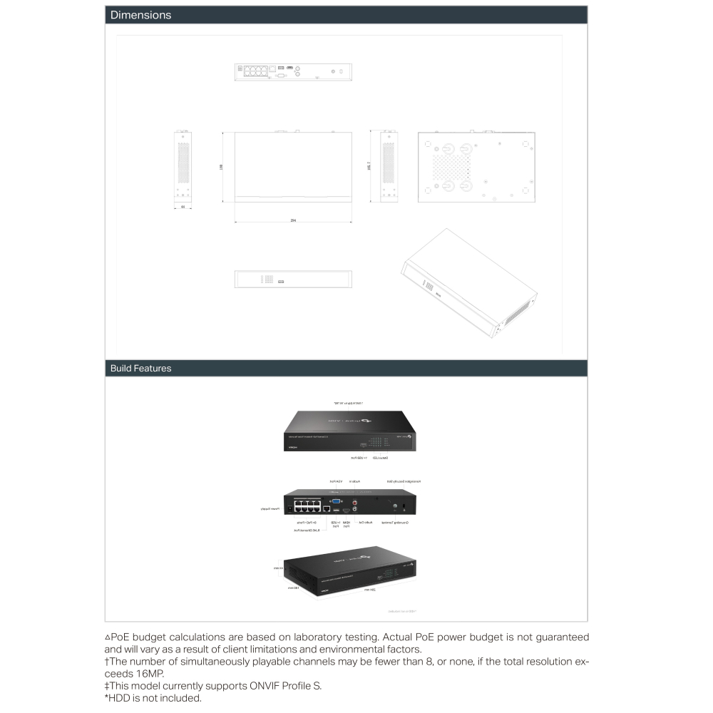 TP-LINK 昌運監視器組合 VIGI NVR1008H-8MP 8路主機+VIGI C350 槍型網路攝影機*4-細節圖5