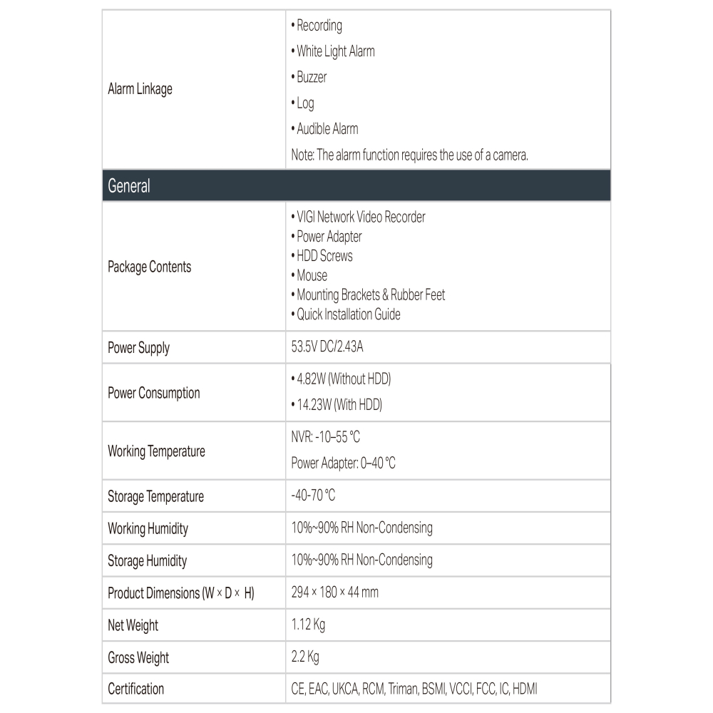 TP-LINK 昌運監視器組合 VIGI NVR1008H-8MP 8路主機+VIGI C330 槍型網路攝影機*4-細節圖4