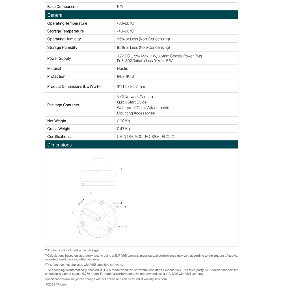TP-LINK 昌運監視器組合 VIGI NVR1008H-8MP 8路主機+VIGI C250 全彩球型監視器*4-細節圖9