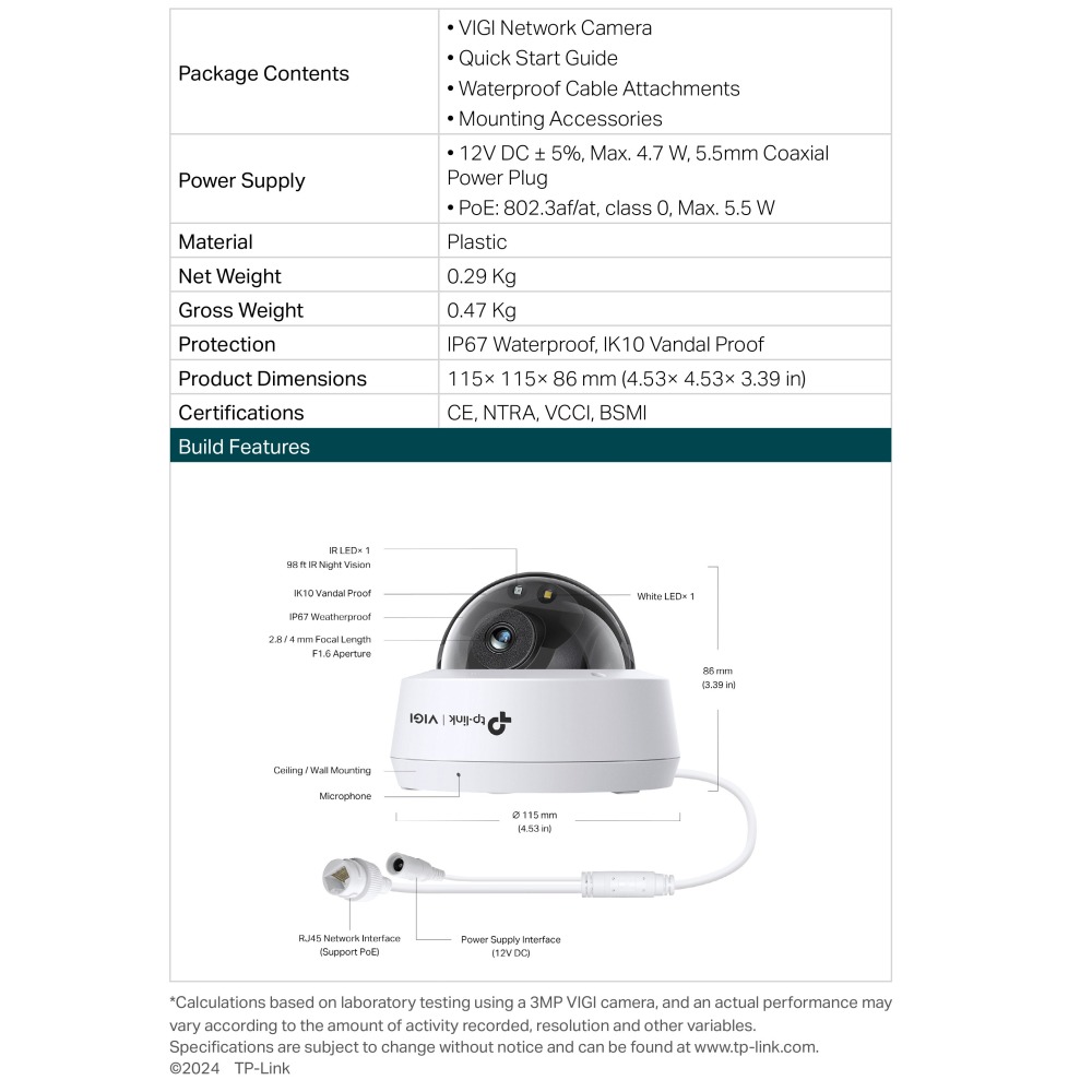 TP-LINK 昌運監視器組合 VIGI NVR1008H-8MP 8路主機+VIGI C230 全彩球型監視器*4-細節圖11