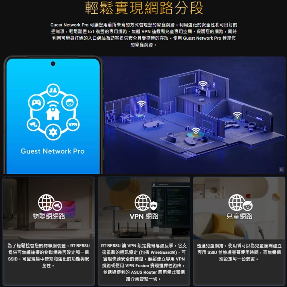 昌運監視器 ASUS華碩 RT-BE88U BE7200 WiFi 7 AiMesh 雙頻電競路由器-細節圖8