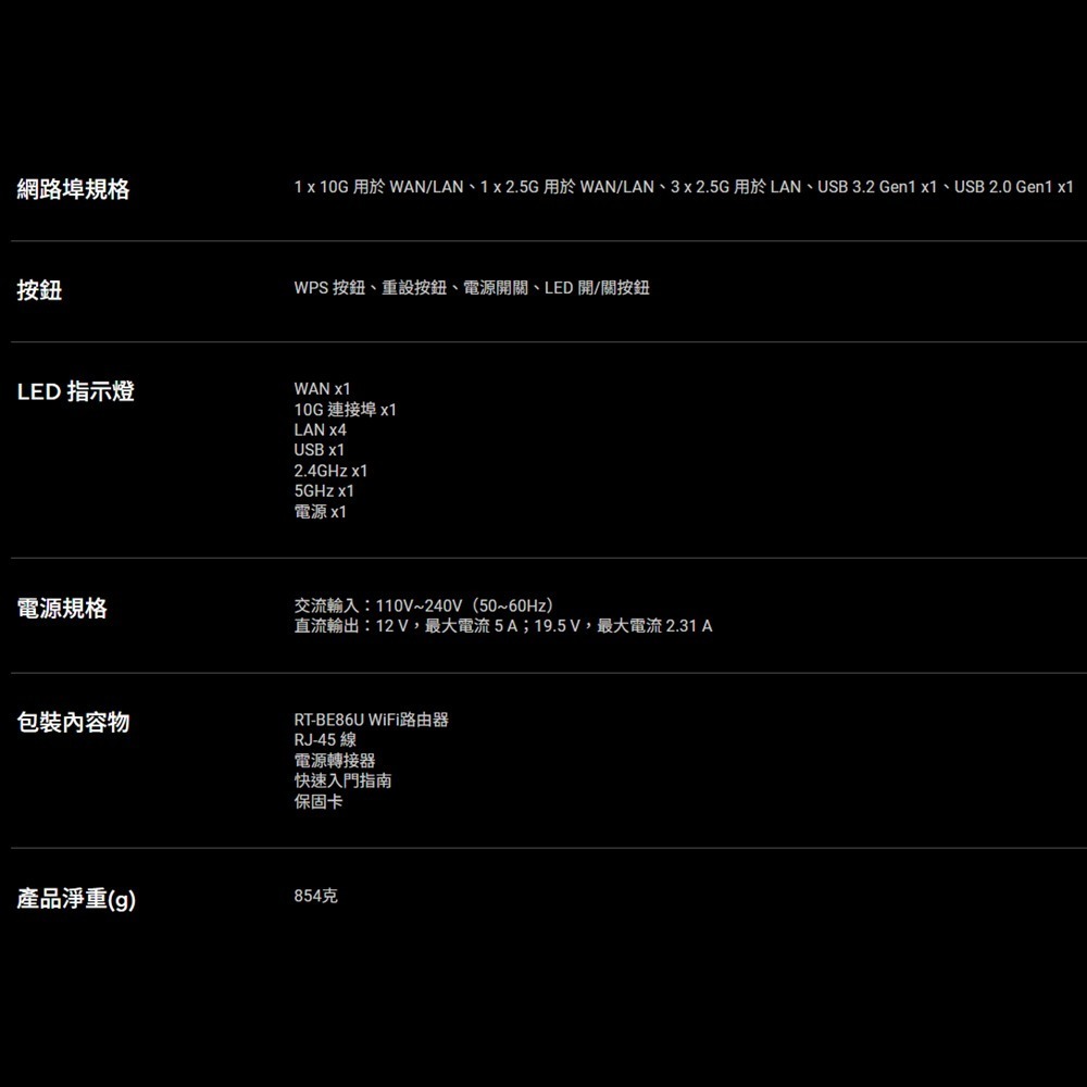 昌運監視器 ASUS華碩 RT-BE86U BE6800 WiFi 7 無線 Gigabit 雙頻電競路由器 分享器-細節圖5