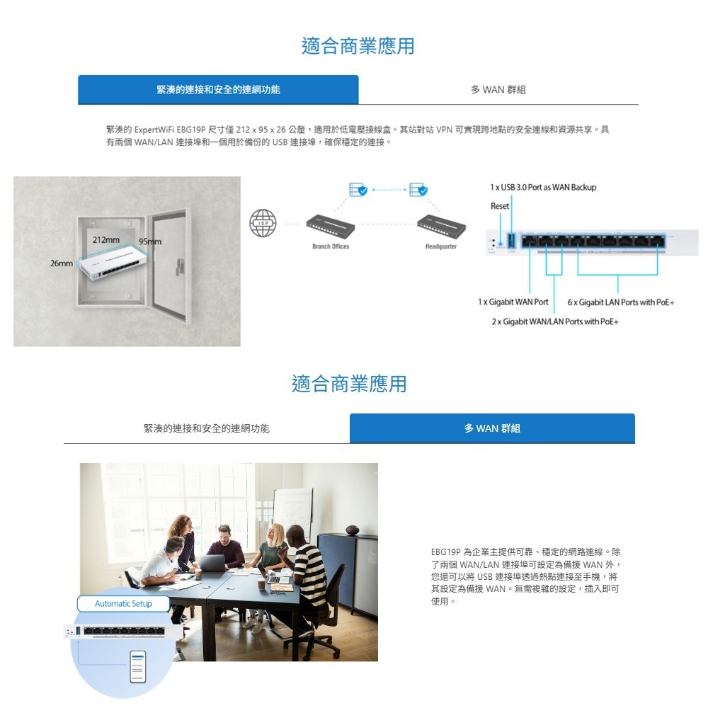 昌運監視器 ASUS華碩 EBG19P Gigabit PoE VPN 有線路由器-細節圖6