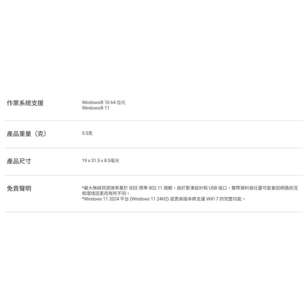 昌運監視器 ASUS華碩 USB-BE92 Nano 三頻 BE6500 WiFi 7 Nano USB網卡-細節圖3